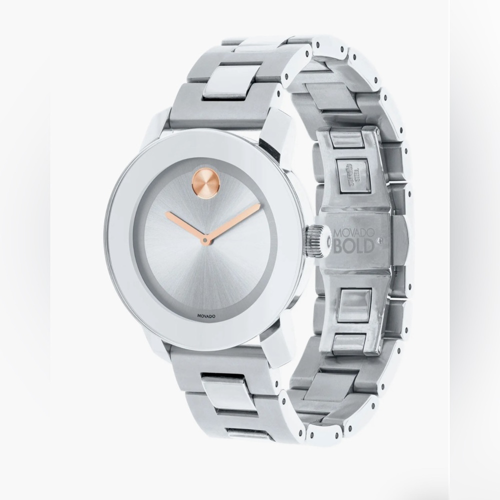 Brand New Movado Bold Silver SunrayDial Woman's Watch 3600433